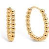 SINGULARU - Orecchini Dana Dots. Acciaio con Finitura in Bagno d'Oro 18Kt. Chiusura Congo/Click. Gioielli per Donna