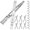 Sulawskys Guide scorrevoli per cassetti da 25,4 cm, chiusura ammortizzata, 6 paia (12 pezzi) di estensione completa, cuscinetti a sfera, 3 pieghe, montaggio laterale per cassetti, capacità 45,4 kg, 25,4 cm,