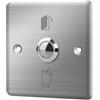 VNLCPX Campanello a Parete Cablato 86x86 mm, Pulsante in Acciaio Inox | Per Case Uffici e Hotel, Design Impermeabile e Resistente, Facile da Installare, Grigio