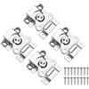 PATIKIL 2.83x2.52 Ganchetta A Farfalla A Molla, 4Pcs Ganchetta A Farfalla In Acciaio & Fermaglio Per Chiusura Di Cassette Scatole Bauli, Argento