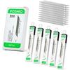 FOSHIO 50 Pezzi 9 millimetri Coltello a 30 gradi in acciaio al carbonio Cutter Professionale Lame installazione a mano e accessori per ufficio - universale Art Knife Lame