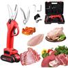 TECKZOON Forbici da Cucina Elettriche, Multifunzione Forbici per Ossa da Cucina Ricaricabili Cesoie per Pollame con 2 Batterie, per Congelato Pollo Carne Pesce Frutti di Mare Verdure