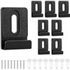 lasuroa 8pz Kit Clip per Specchio, Supporto per Specchio con Cuscinetti in Gomma per Viti Gancio per Specchio per Display per Cartelloni per Piastrelle da Parete con Montaggio Senza Cornice(Nero)