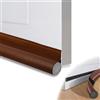 xiaowanwan 2 Pezzi Paraspifferi Sottoporta 90cm,Paraspifferi Porta Ingresso per Parabrezza Antipolvere,Facile da Pulire PU (Marrone)