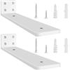YFCVIP 2 Pz Staffe per Mensole Pesanti, Reggimensola Supporto Reggi Mensola da Muro, Staffe a L Angolari Metallo per Montaggio Mensola Legno (Bianco,30 cm)