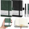 XRVRILE 2 Pezzi Notizbuch Klein, Notebook A7, Taccuino con Copertina Rigida A7 Piccolo con 200 Pagine, Taccuino Piccolo, Mini Taccuino con Banda di Chiusura Elastica, Taccuino con Penna