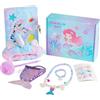 Kaiyzo Coda Di Sirena Diario Segreto Bambina, Peluche Quaderno Set Con Lucchetto, 7 Pcs Diario Segreto Con Fascia Per Capelli, Penna A Sfera, Collana, Braccialetto, Portamonete, Fermaglio Per Capelli