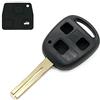 BROVACS Custodia di ricambio per chiave compatibile con TOYOTA LEXUS, telecomando a 3 pulsanti per ingresso senza chiave, lunghezza 39mm, lama non intagliata TOY48 PG414LBS