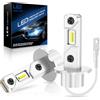 SHINYY Lampadine H3 LED Fari 55W 12000LM, [2025 Nuovo] 6500K Bianco 12V Senza Ventola Lampade LED H3 per Auto Abbagliante e Anabbagliante, 1:1 Sostituzione Luci Allogene e Xenon, Plug ＆ Play, 2PCS