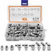 Mooshy Set di 70 nippli lubrificanti M6 M8 M10 dritti e angolati 45° 90° 180° con scatola di immagazzinaggio, nippli lubrificanti per lubrificatori