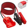 Acxilexy Cavi jumper con Adattatore per Milwaukee M18 18V Batteria Jumper Starter, Automotive Booster Cables 1,8m 12AWG Cable Power Tool Line, Silicone Resistenza Temperatura Filo 200 °C