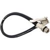 Dstarymnix Tubo Flessibile per Gonfiaggio Pneumatici Auto Moto Bici, Aria Clip Flessibile Tubo, Prolunga in Gomma 37cm con Valvola di Bloccaggio Rapida, Compatibile con Compressore E Manometro (1)