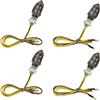 SUCANY MiNi Indicatori di Direzione,12V 5 LED Per Motocicletta,E24 M8 IP65 Frecce LED Moto,E-MARK,Indicatori di Direzione a per Moto, Auto a Pedali,Ambra (4 Pezzi)
