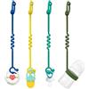 ROWFEN Clip per Giocattoli in Silicone per Bambini - Fascette Regolabili per Giocattoli e Clip per Ciuccio per Passeggini, Seggioloni, Culle, Seggiolini Auto (4 Pezzi)