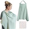 VEGCOO Coperta allattamento al seno per bambini, coperte per allattamento, grembiule allattamento al seno e asciugamano di salva, copertura allattamento sciarpa per mamme, morbido cotone traspirante