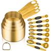 Cuteefun Set di 12 Misurino e Cucchiaio Dosatore, 4 Misurini Metrici, 8 Cucchiai Magnetici a Doppia Faccia con Leva, Gadget da Cucina In Acciaio Inox per Cucinare e Cuocere, Bevande