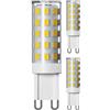 ledscom.de 3x lampadina G9 LED, bianco caldo (2800 K), 3,5 W, 485lm, dimmer a 3 fasi