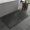 AMFUN Tappeto Bagno in Diatomite, Tappetino da Bagno Antiscivolo, Tappetino Doccia in Pietra, Lavabile Asciugatura Rapida per Doccia, Cucina, Ingresso (60 * 90 cm, Grigio Scuro)