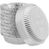 JEUIHAU Confezione da 40 vassoi rotondi in alluminio da 17,8 cm con coperchi, teglie per torte in alluminio, contenitori in alluminio per cottura, preparazione dei pasti, asporto, forno e congelatore