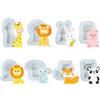 UR URLIFEHALL 8 stampi in silicone a forma di leone, elefante, coniglio, per decorazione torte, cioccolato, caramelle, cubetti di ghiaccio, biscotti