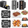 Domigard Accessori per friggitrice ad aria calda, 4 pezzi, adatto per Ninja Double Stack XL, Friggitrice ad Aria Calda 9,5 L AF400EU, DZ400EU, 2 griglie Air Fryer Grill Pan e 2 griglie in acciaio inox