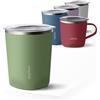 eppikan eppiLungo - Tazza termica in acciaio inox, 220 ml, 280 ml, con coperchio, per caffè e tè (Moss Green, 280 ml)