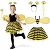 Spooktacular Creations Costume da Carnevale per Bambina con Ali d'Ape e Gonna a Palloncino-Small