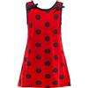 Lito Angels Children's Apparel Lito Angels Vestito da Ladybug Ragazza eroica maculata per Bambina, Camicia da Notte Pigiama in Nera a Pois, Taglia 7-8 anni, Senza maniche