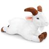 RLOMUTE Peluche Capra bianca 12.6 pollici morbido e carino adatto per San Christmas regali per feste compagni camera da letto per auto decorazione per la casa regalo per bambini sdraiati