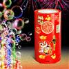 Ivtivfu Macchina per bolle di fuochi d'artificio (20 fori con soluzione a bolle da 250 ml), macchina automatica per bolle di fuochi d'artificio con luci e suono chiudibile per bambini, Natale, festa.
