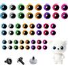 LOLANIUT 48 pezzi in resina di sicurezza per animali all'uncinetto, 12/16/20 mm, occhi a bottone per animali all'uncinetto con rondelle, occhi all'uncinetto, occhi di sicurezza per crochet animals, amigurumi