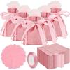 EKOCEV 30PZ Sacchetti Iuta Bomboniere Confetti 10x8cm Sacchetti Portaconfetti Juta Con Tulle Veli Organza Nastro Raso,sacchetti confetti comunione Per Confetti Bomboniere Battesimo Nascita Matrimonio
