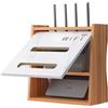 PZPIUGY Scatola Router WiFi da Muro, scatola di immagazzinaggio del router, organizzatore per ufficio in legno per la decor, Scatola Nascondi Cavi da Parete(Cherry Wood)