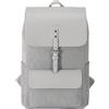 Expatrié Zaino da Donna Ella Grigio - in Tela di Cotone ed Ecopelle - Zainetto Elegante ideale per Ufficio da 15l con Chiusura Magnetica e Zip