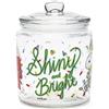 Excelsa Peanuts Shiny & Bright Barattolo in Vetro, Contenitore con Coperchio, Decorato con Snoopy, Trasparente, 12,1x17 cm, Capacità 1 Litro