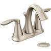 Moen 6410BN EVA two-handle Centerset lavabo con sifone, scarico, nichel spazzolato
