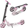 Movino Monopattino Urbano per Bambini e Adulti - Pieghevole - Scooter con Ruote LED Grandi 180 mm - Manubrio Regolabile - fino a 100 kg - City Light Petrol Blue Olive
