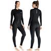 X-mAnTA Muta da donna in neoprene da 1,5 mm, per immersioni subacquee in neoprene, a maniche lunghe, per tenere al caldo, chiusura lampo anteriore per adulti per immersioni, snorkeling, surf, 2XL