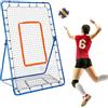 Diegimr Rete rimbalzante per pallavolo, 1,8 x 9,2 m, regolabile a 5 angolazioni, rete per rimbalzo, bersaglio per allenamento pallavolo, attrezzatura da allenamento con rete in PE e corde elastiche per
