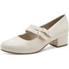 Jana Damen Pump with Strap Vegan 8-24366-45, Scarpe décolleté Donna, Avorio, 38 EU
