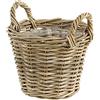 Dehner Vaso da fiori in rattan, marrone, 30 x 30 x 23 cm