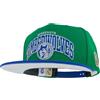 Mitchell & Ness Team Arch Cappello da Baseball Snapback (NBA/HWC) - Minnesota Timberwolfes (Verde/Blu Reale)
