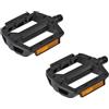 cyclingcolors Coppia di pedali per mountain bike/BMX neri da 108x103 mm con catarifrangente arancione
