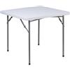 Flash Furniture Kathryn - Tavolo pieghevole quadrato in plastica bianca granito, 7 m