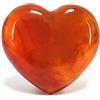 EUSICE - Cuore Corniola, Pietra Naturale per il Benessere, Cristallo Levigato a Mano per Litoterapia, Chakra, Meditazione