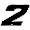 4R Quattroerre.it Numero Gara 2 Anodizzato, Nero, 27 x 37 mm