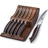 HOSHANHO 11.5 cm Coltelli da Bistecca Set di 7, con Ceppo Coltelli