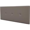 amuéblate online - Testiera in ecopelle di alta qualità imbottita Trento misure 145 x 60 cm (letto da 135 e 140) grigio
