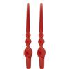 Cereria Di Giorgio - 4 Candele artigianali con spirale Voluta - Diametro 2.2 cm Altezza 30 cm - Colore Rosso - Durata 10 ore