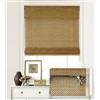 LazBlinds No Tools No Drill Paralume in bambù senza fili, trattamento della finestra filtrante della luce, tende in bambù arrotolabili per finestre 50 cm di larghezza x 164 cm di altezza, ghianda